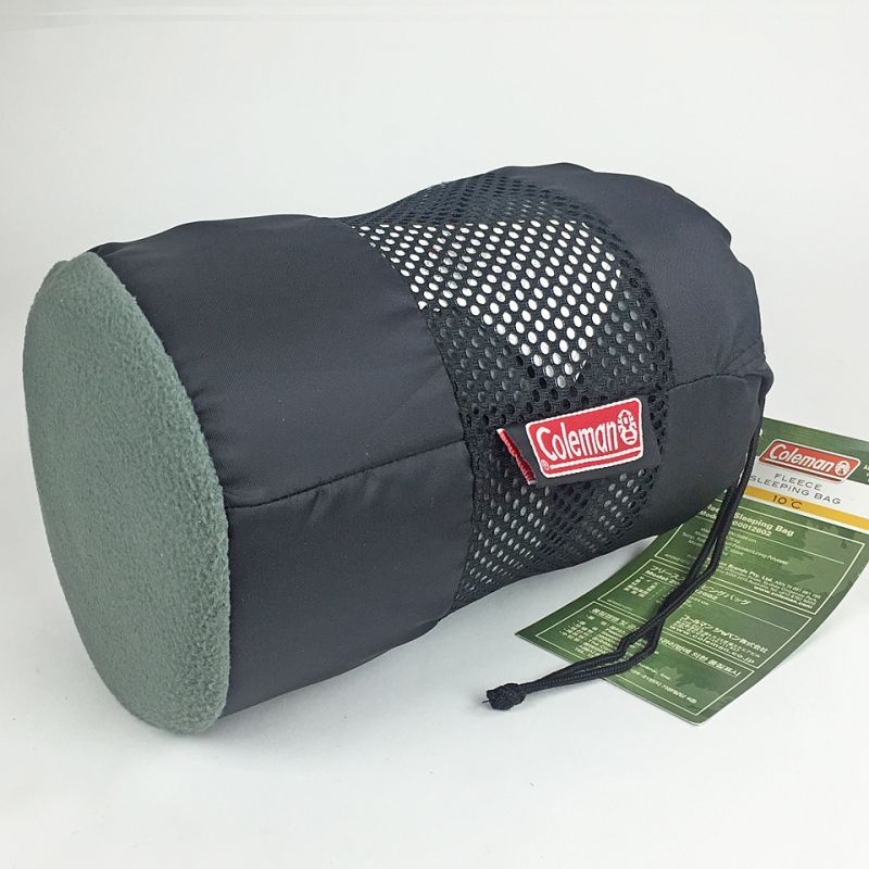 Coleman コールマン 10 対応のフリース寝袋 約190 84cm グレー グリーン Coleman コールマン 10 対応のフリース寝袋 約190 84cm グレー グリーン