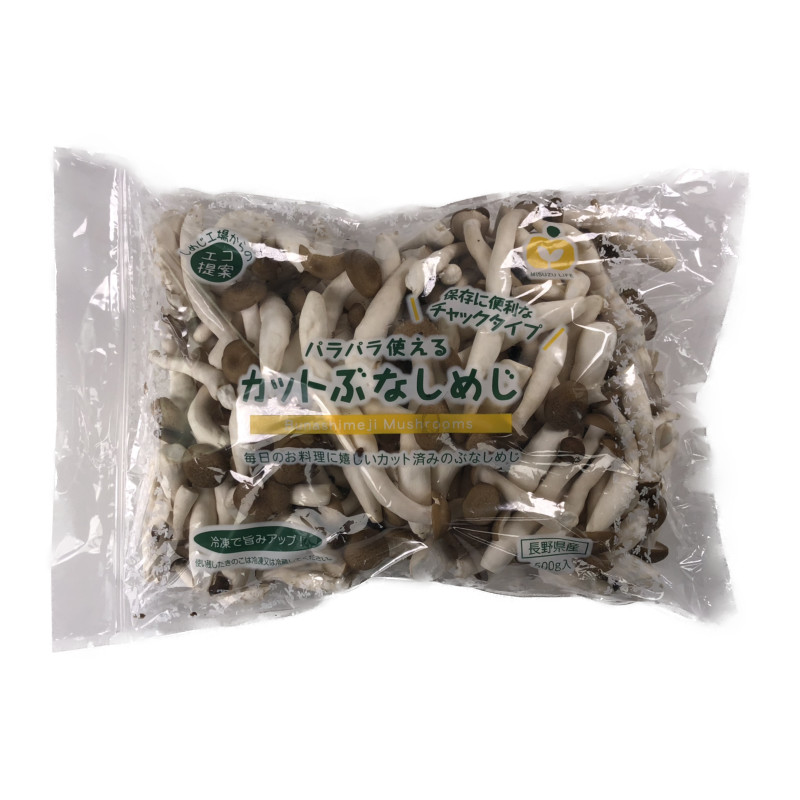 お手軽♪ 信州カットぶなしめじ 500g 保存に便利なチャックタイプ Trimmed Shimeji-Mushroom