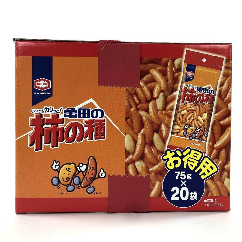 亀田製菓 柿の種BOX 75g×20袋 Kameda Kakinotane Box