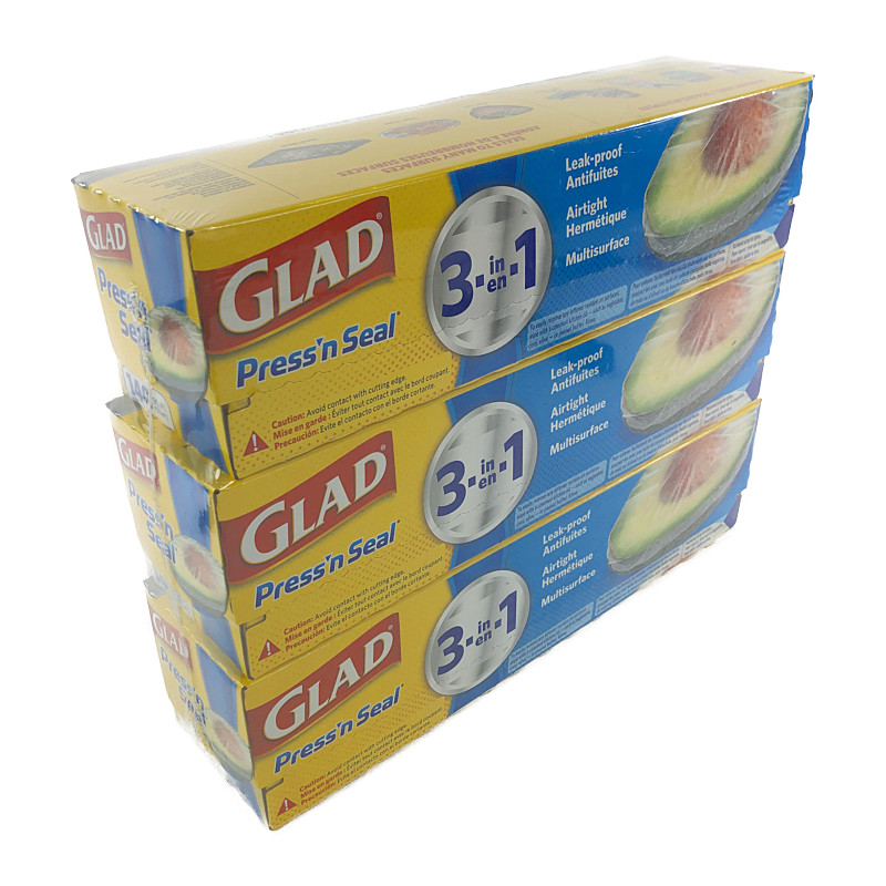 グラッド GLAD プレスアンドシール 多用途フード保存ラップ 3個セット