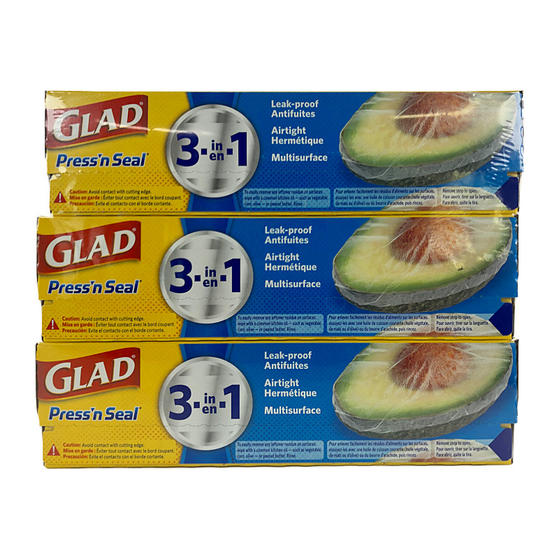 グラッド GLAD プレスアンドシール 多用途フード保存ラップ 3個セット