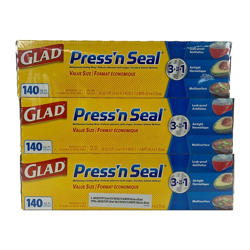 グラッド GLAD プレスアンドシール 多用途フード保存ラップ 3個セット