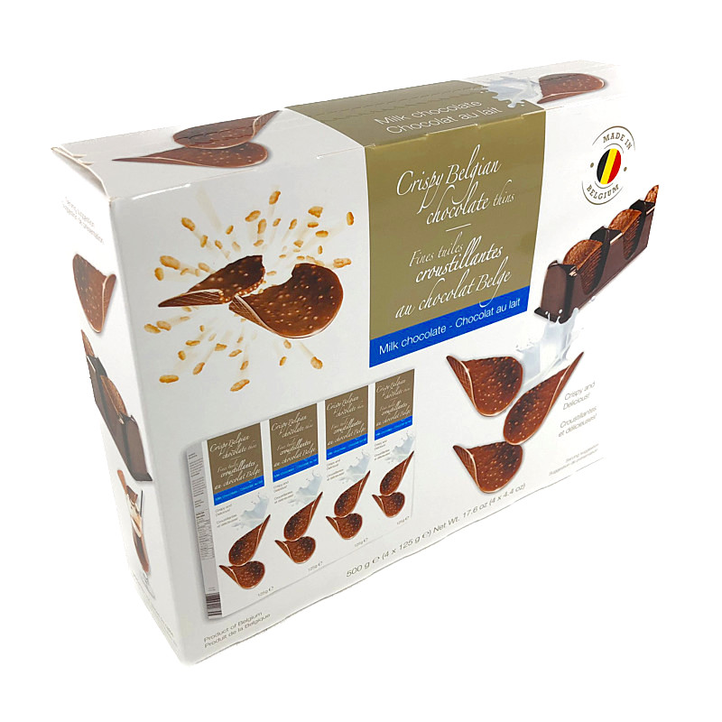 ハムレット ベルギー産 クリスピー チョコレート 125g ４箱 Chocola S Milk