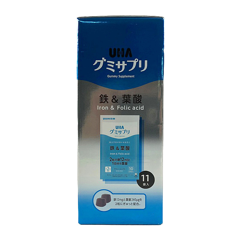 UHA味覚糖 グミサプリ 鉄＆葉酸 110日分／220粒 Uha Gummy Iron  Folic