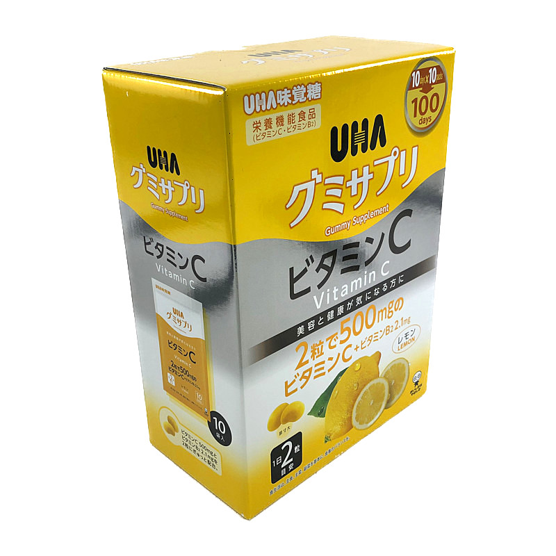 UHA味覚糖 グミサプリ ビタミンC 100日分／200粒 UHA Gummy Vitamin C