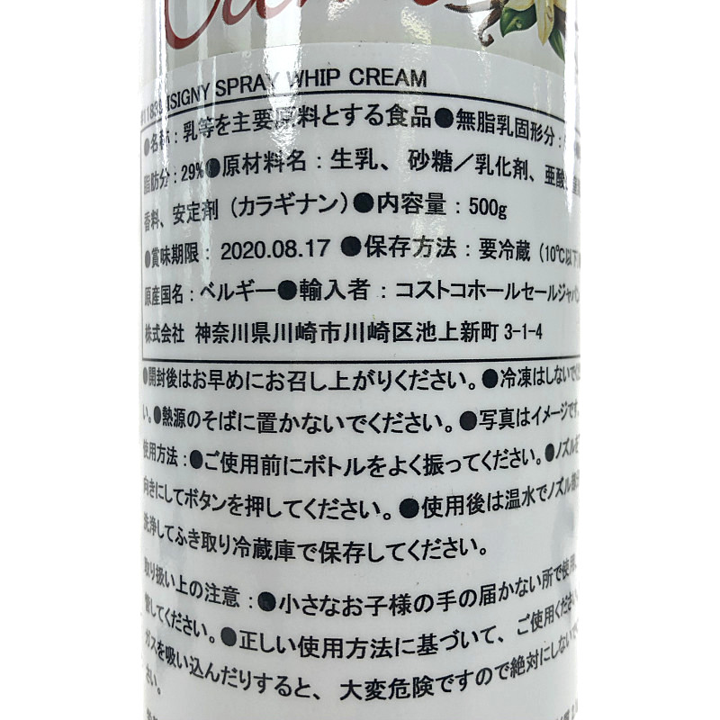 イズニー スプレーホイップクリーム 500g ISIGNY Spray Whip Cream
