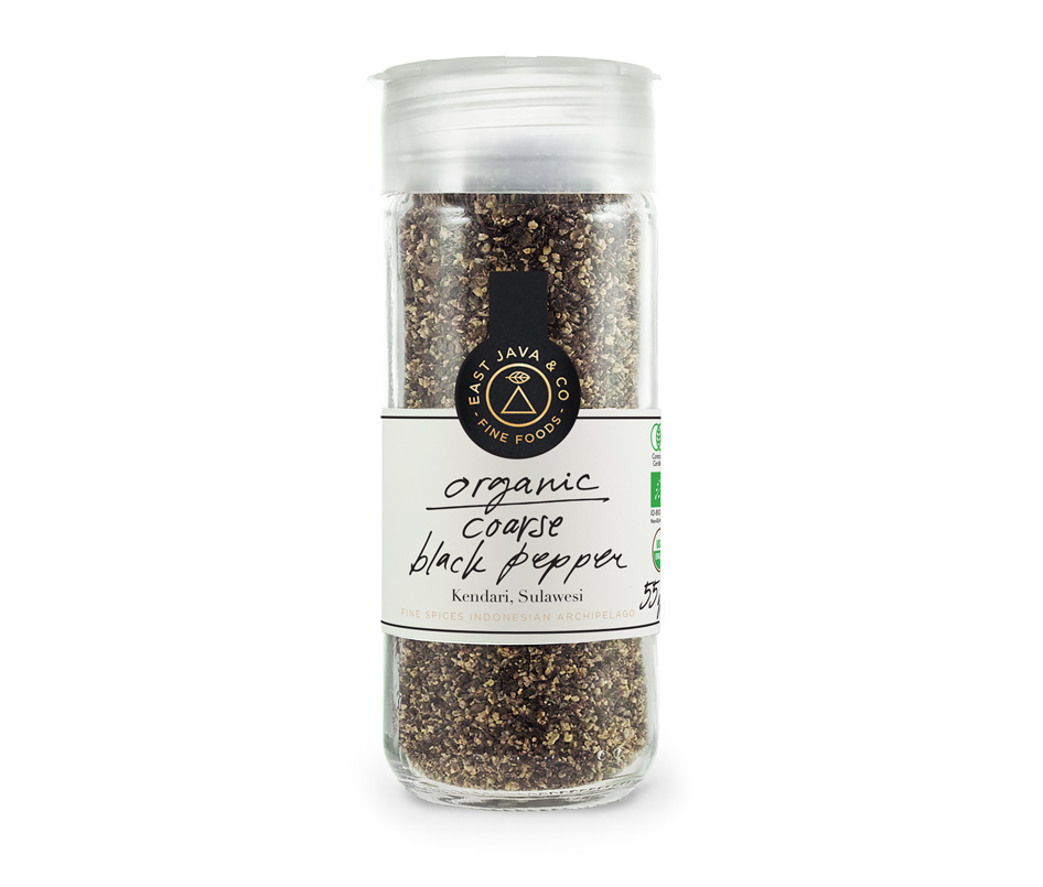 オーガニック ブラックペッパー (粗挽き) 55g Organic Coarse Ground Black Pepper 55g USDA, EU,  JAS