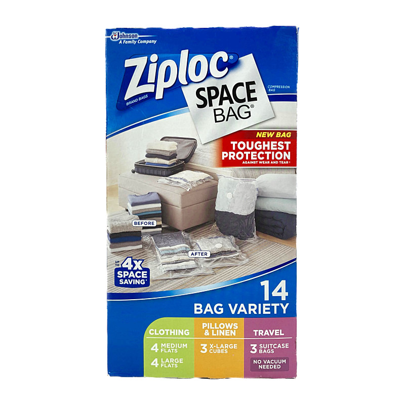 ジップロック 衣類 布団用圧縮袋 14枚セット Ziploc 14pc Space Bag