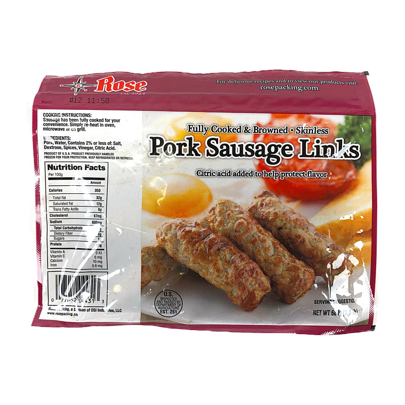ローズパッキング ポークソーセージリンクス 680g Rose Pork Sausage Links