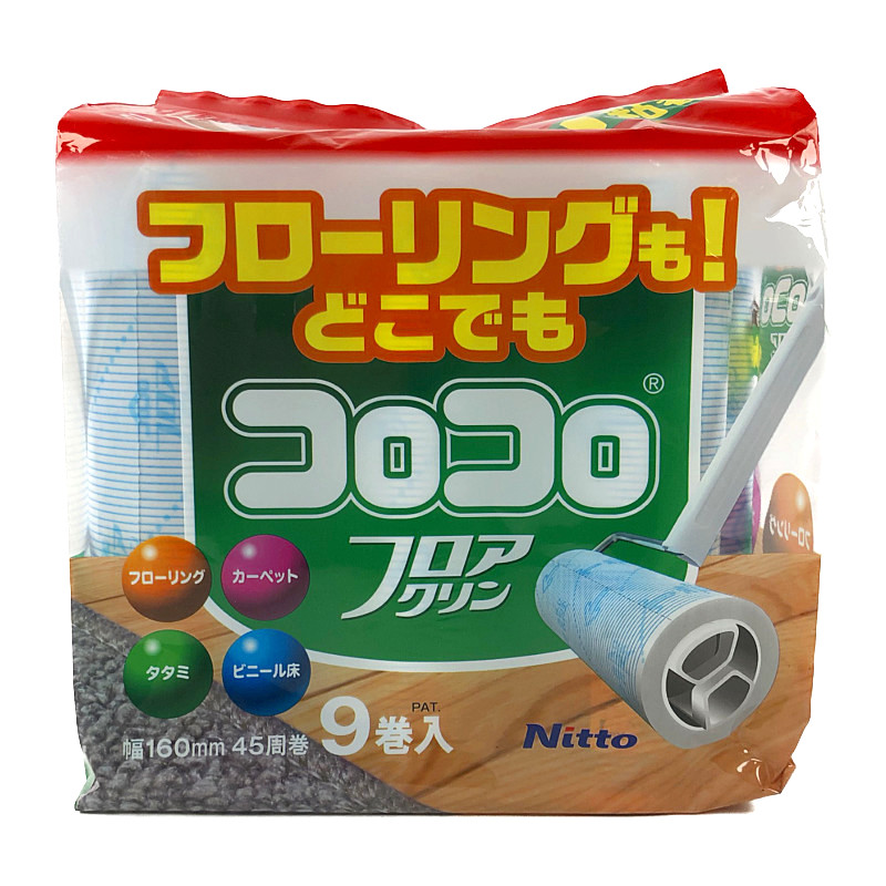 コロコロ フロアクリン 45周 9巻入り Floor Cleaner Spare Tape コロコロ フロアクリン 45周 9巻入り Floor Cleaner Spare Tape