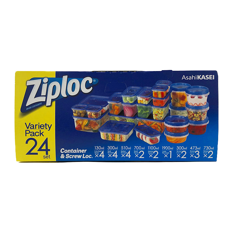 NEW ジップロック コンテナー アソートセット 24組 Ziploc Containers