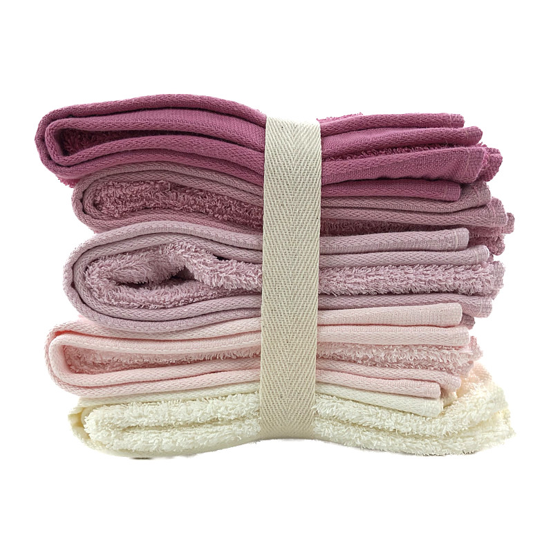 伊澤タオル グラデーション フェイスタオル (ピンク系) 34×80cm 5枚組 Gradation Face Towel 5PC