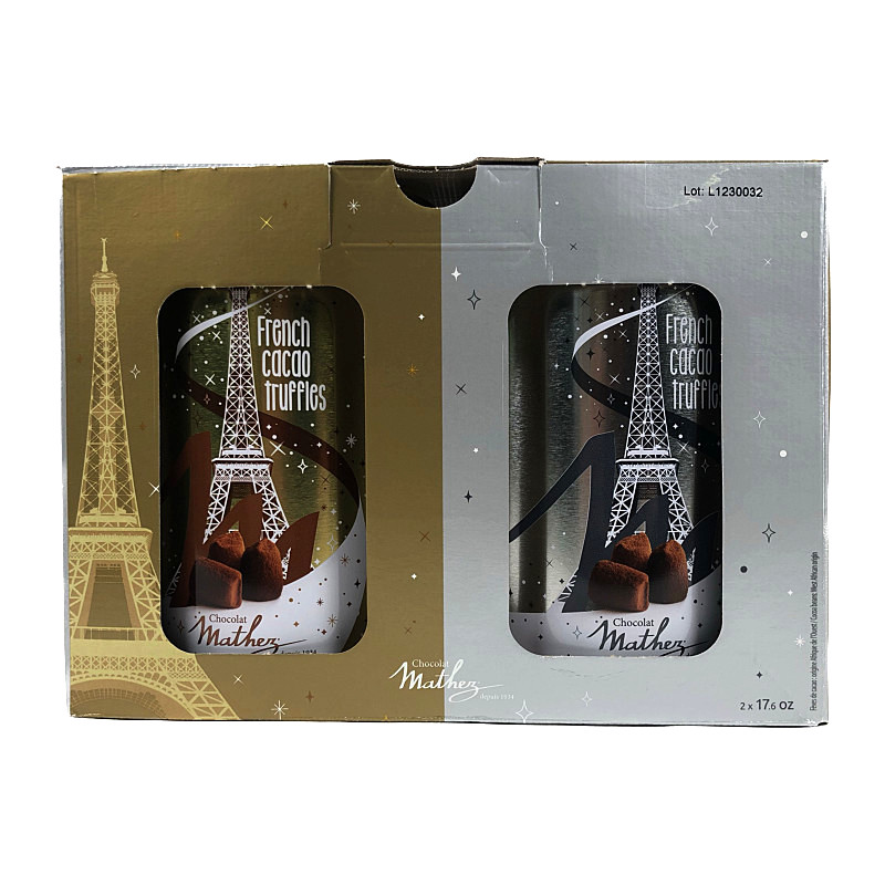 マセス プレーントリュフ チョコレート 500g×2缶 Mathez Plain Truffles