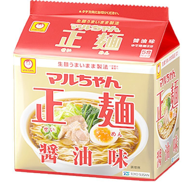 最大42 Offクーポン マルちゃん正麺 醤油味 1パック 5食入 Materialworldblog Com