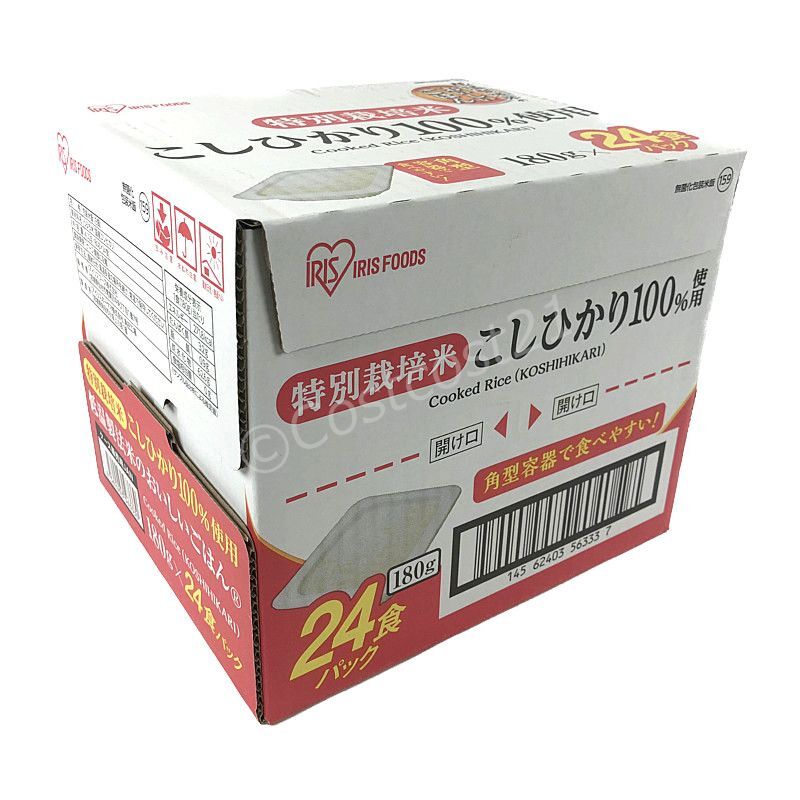 アイリスフーズ 低温製法米 コシヒカリ 特別栽培米 パックライス 180g×24パック Pack Rice