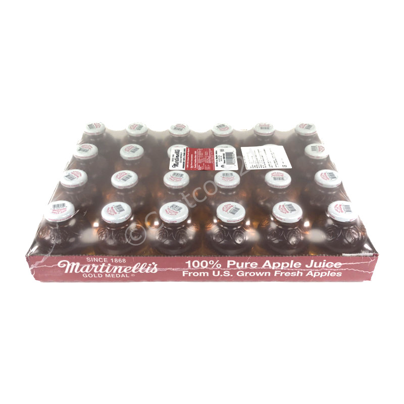 Martinelli's マルチネリ 無添加・生果汁 100%アップルジュース 283g×24 ガラス瓶 梱12kg