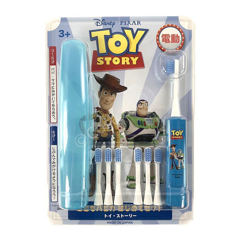 ハピカ こども用 電動歯ブラシ (トイストーリー) 替えブラシ6本付 Hapica Kids Toothbrush