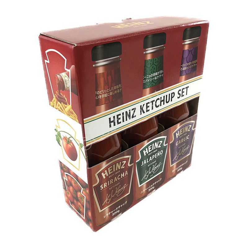 ハインツ ケチャップセット ハラペーニョ／シラチャー／ガーリック 300g×3本 HEINZ Ketchup Set