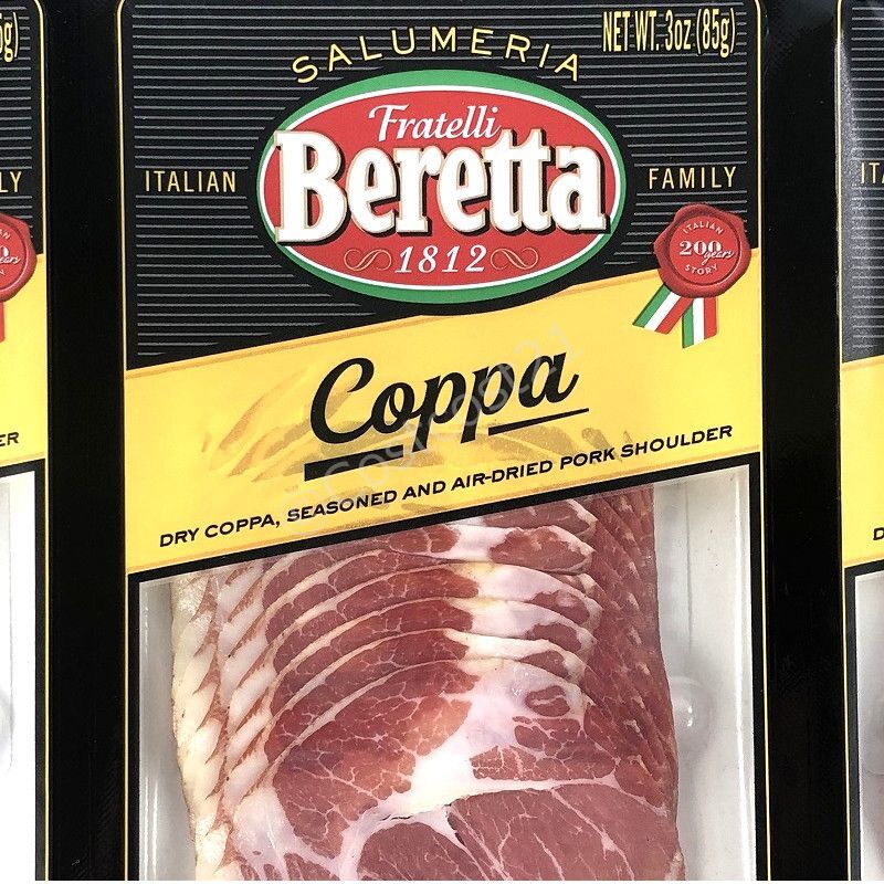ベレッタ Usa コッパ 豚の肩ロースの生ハム 85g 3 Beretta Sliced Coppa