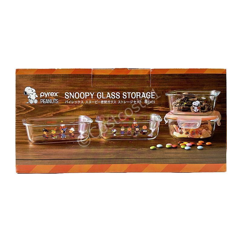 パイレックス ガラス容器 スヌーピー ハロウィン 4個セット 510ml×2、630ml×2 pyrex Snoopy Airtight Storage  Halloween