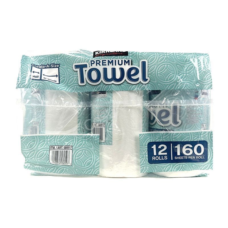カークランド ペーパータオル キッチンペーパー 160シート/12ロール KS Paper Towels 12Roll カークランド ペーパータオル キッチンペーパー 160シート/12ロール KS Paper Towels 12Roll