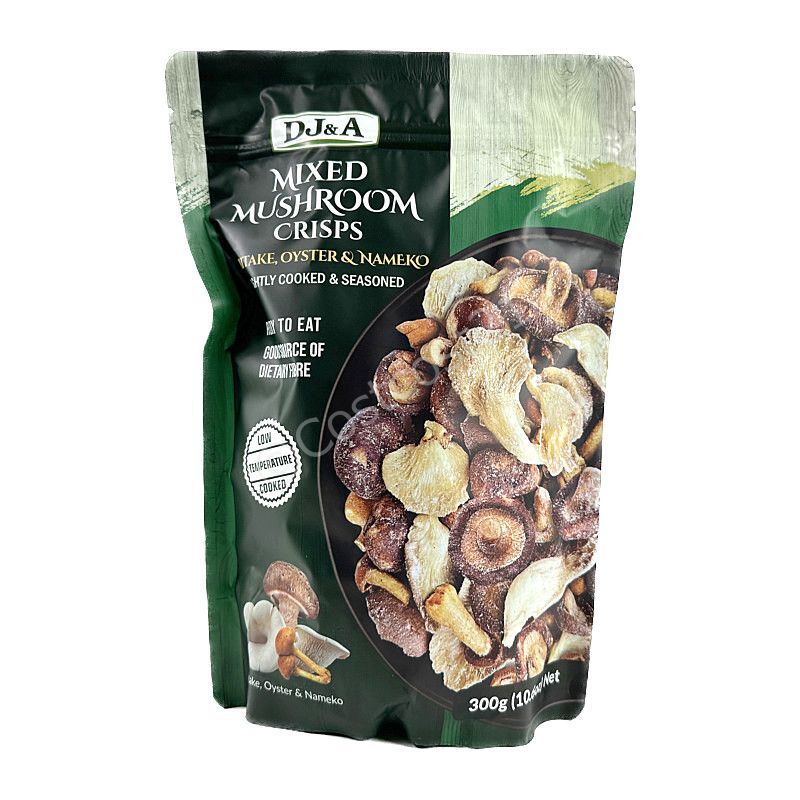 Dj A ミックス マッシュルーム クリスプス 300g シイタケ ヒラタケ ナメコ Mixed Mushroom Crisps