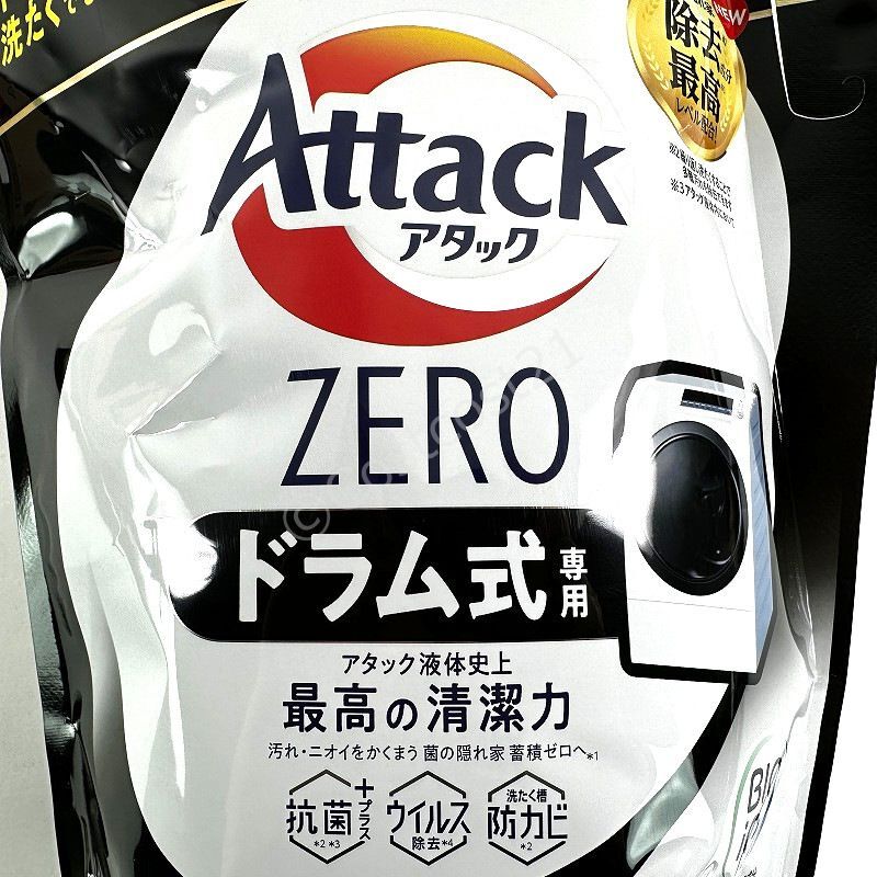 アタックZERO ドラム式 濃縮液体洗濯洗剤 2700g 270回分 Attack ZERO for Drum