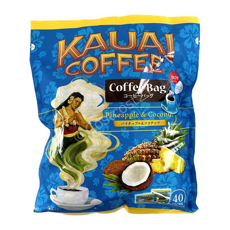 カウアイ コーヒーバッグ パイナップル＆ココナッツ 40杯分 KAUAI COFFEE Pineapple&Coconut 40P