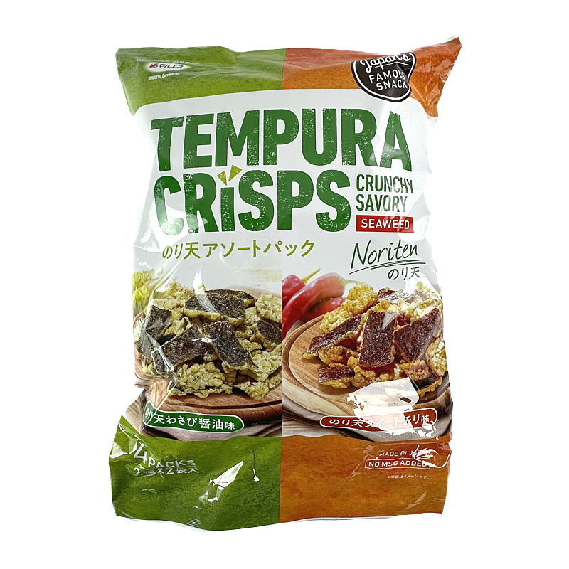 マルエス のり天 アソートパック 680g (170g×4袋) Tempura Seaweed Crisps Assort Pack