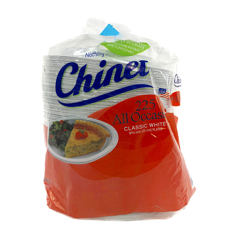 Chinet ペーパープレート 22.2cm 大容量225枚入り 電子レンジ対応可 Lunch Plate 225CT