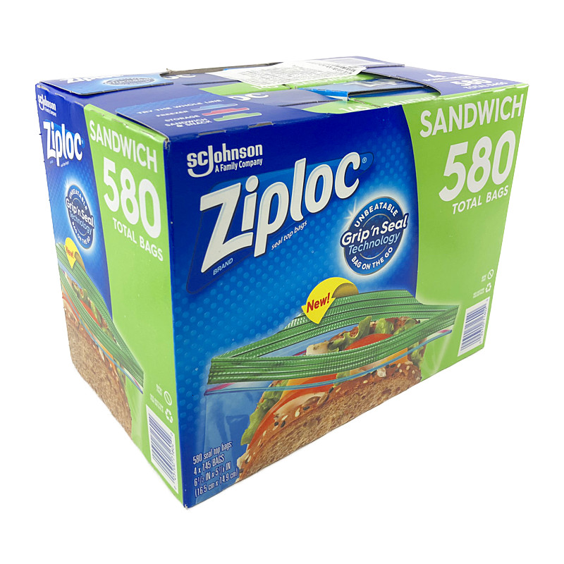 ジップロック サンドイッチバッグ 580枚 (145枚×4) Ziploc Sandwich Bags