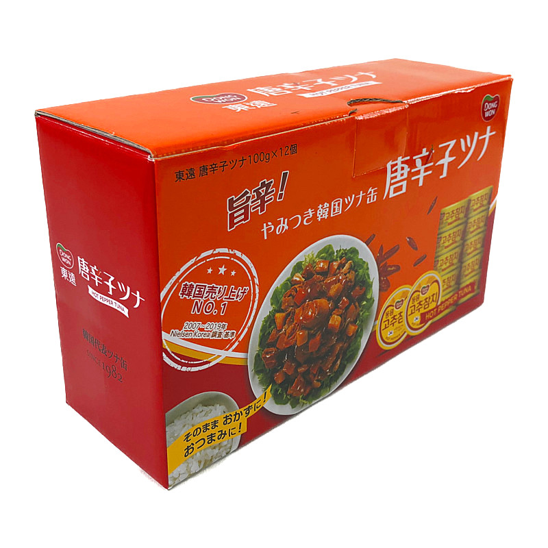 DONGWON　100g×12缶入り　期間限定】　with　Pepper　唐辛子ツナ　Tuna