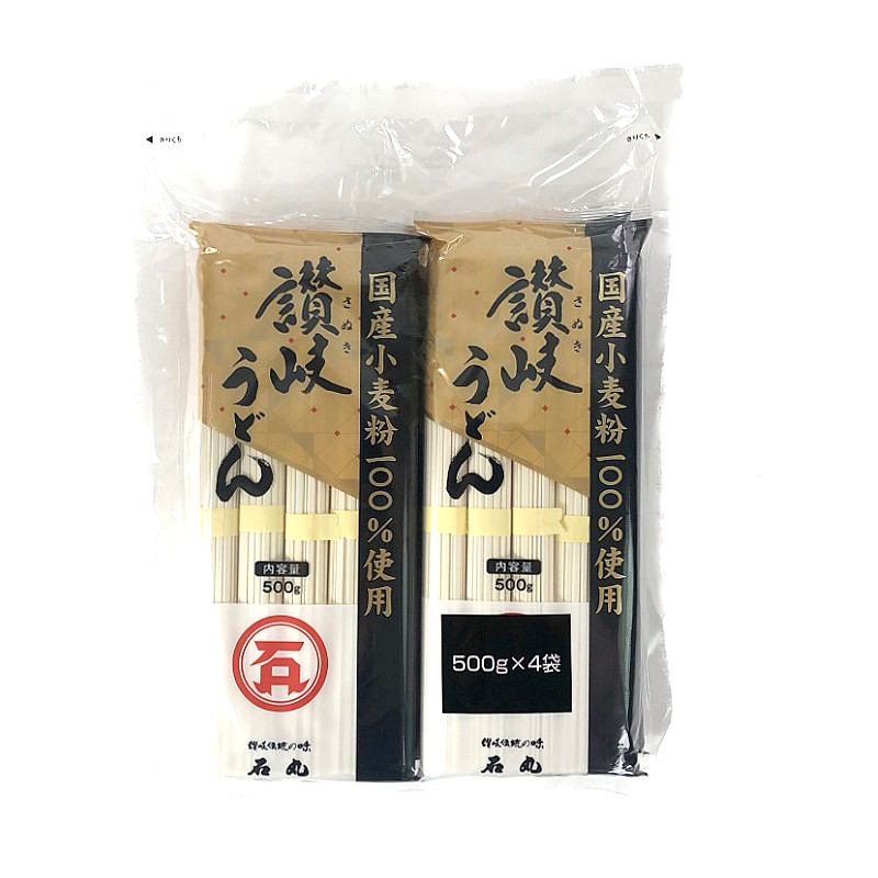Udon　国産小麦100%　500g×4　石丸製麺　Sanuki　讃岐うどん　Ishimaru