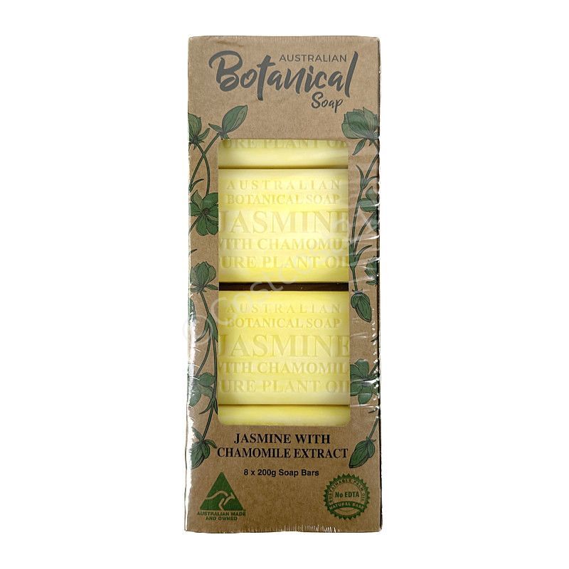 オーストラリアン ボタニカルソープ 固形石鹸 (ジャスミン＆カモミールの香り) 200g×8個 Botanical Bar Soap 8CT