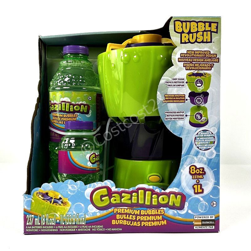 ガジリオン バブル ラッシュ 電動シャボン玉製造機 シャボン液 1236ml×1付き Gazillion Bubble Rush