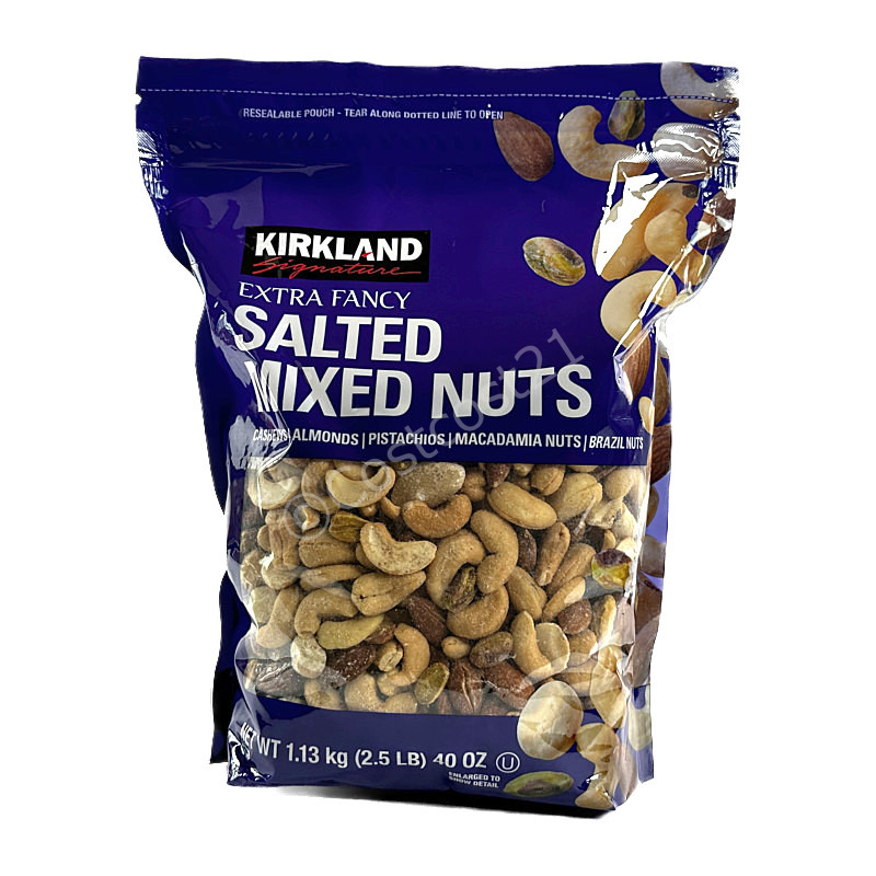 Nuts　カークランド　KS　有塩　ミックスナッツ　Mixed　(袋)　1.13kg　Salted　Bag